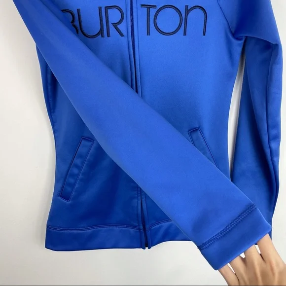 Burton Dry Ride Blue Logo Zip Jacket Hoodie - Picture 6 of 11
